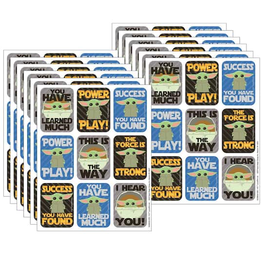 Eureka® Star Wars™ The Mandalorian Giant Stickers, 12 Packs of 26